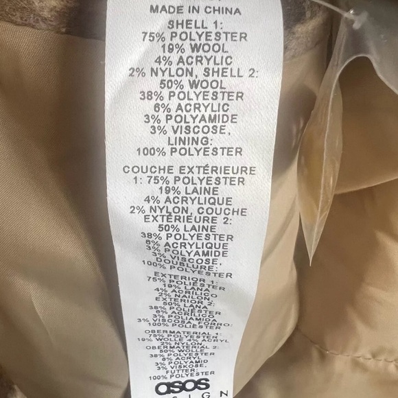 ASOS DESIGN Plaid Oversize Men Jacket BROWN Size Medium - Picture 4 of 4